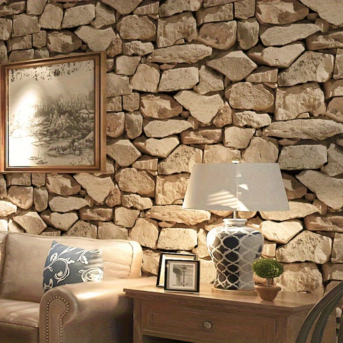 Vintage Stone Look Self-Adhesive Wallpaper