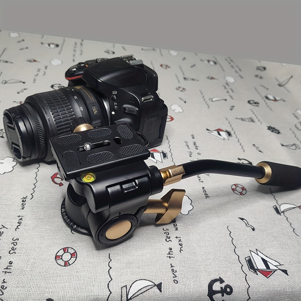 Pan-Tilt Head with Long Handle for Photography & Video, Smooth Damping Control