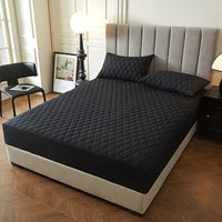 1pc Layered Solid Color Waterproof Mattress Protector (Without Pillowcase And Pillow Insert) Soft And Comfortable Mattress Cover Bedroom Guest Room Bedding Waterproof Mattress Protector Room Bedspread Non-slip All-inclusive P
