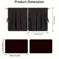Premium Car Sunshade & Privacy Curtain - Polyester, Interior Insulation for Rear Seats