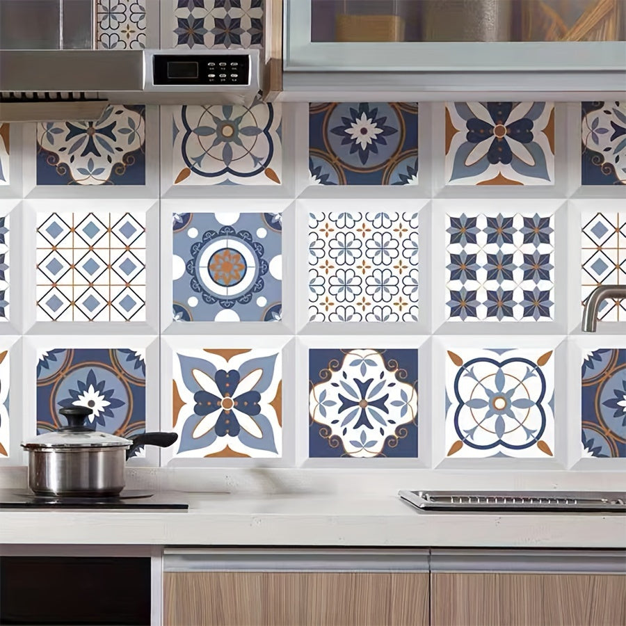 Moroccan Style Imitation Tile Self-Adhesive Wallpaper