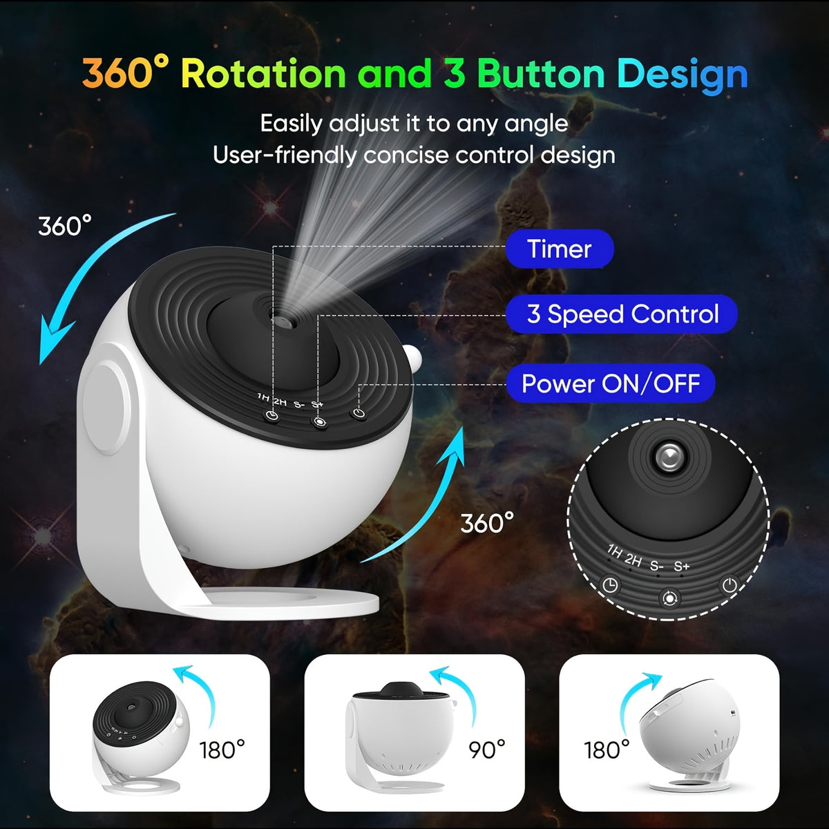 Galaxy Projection Lamp Night Light Star Planetarium Projection