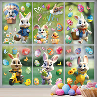 Happy Easter Window Clings - 9 Sheets /75pcs