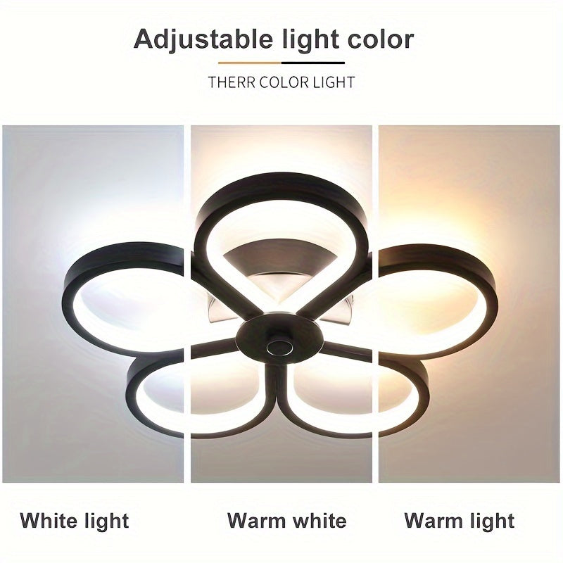Modern Simple Ceiling Lamp Plum Blossom Shape, 3000k4500k6000 Dimmable Light, Suitable for Living Room, Kitchen, Bedroom, Bathroom, Balcony Corridor etc