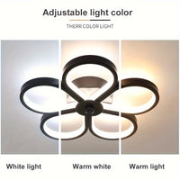 Modern Simple Ceiling Lamp Plum Blossom Shape, 3000k4500k6000 Dimmable Light, Suitable for Living Room, Kitchen, Bedroom, Bathroom, Balcony Corridor etc