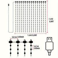 Smart LED Curtain Lights, 158.5cm x 158.5cm