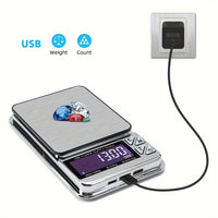 Stainless Steel Digital Scale, 1000g x 0.01g Precision