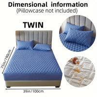 1pc Layered Solid Color Waterproof Mattress Protector (Without Pillowcase And Pillow Insert) Soft And Comfortable Mattress Cover Bedroom Guest Room Bedding Waterproof Mattress Protector Room Bedspread Non-slip All-inclusive P