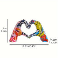 Galactic Heart Hand Gesture Resin Decorative Sculpture