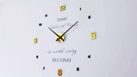 Acrylic Silent Wall Clock 3D Frameless Wall Decoration Sticker