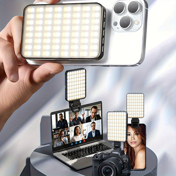 1pc Rechargeable LED Ring Light with Magnetic Attachment, USB Charging, 3 Light Modes, Compatible with iPhone 15/14/13/12/11 Pro Xs,, All Android Smartphones, for Photography, Video Conferencing, Makeup, Vlogging - 2000mAh Po