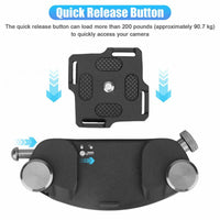Quick Release Plate Clamp Adapter Camera Waist Belt Clip