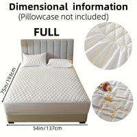 1pc Layered Solid Color Waterproof Mattress Protector (Without Pillowcase And Pillow Insert) Soft And Comfortable Mattress Cover Bedroom Guest Room Bedding Waterproof Mattress Protector Room Bedspread Non-slip All-inclusive P
