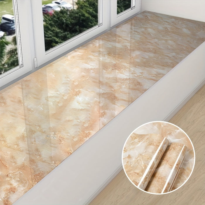 1 Roll of Marble Wallpaper, Self-Adhesive Kitchen Stickers - Waterproof And Stain-Resistant Kitchen Stickers, Window Sills, Bay Window Cabinets, Desktop Stickers, Furniture Renovation Wallpaper Stickers! Removable Self-Adhesi