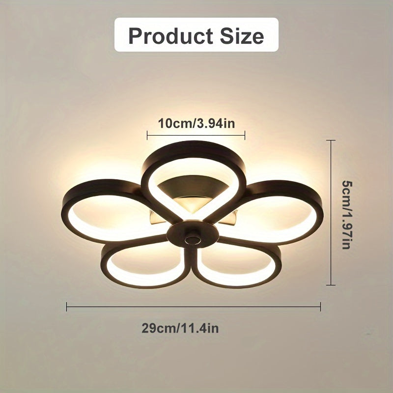 Modern Simple Ceiling Lamp Plum Blossom Shape, 3000k4500k6000 Dimmable Light, Suitable for Living Room, Kitchen, Bedroom, Bathroom, Balcony Corridor etc