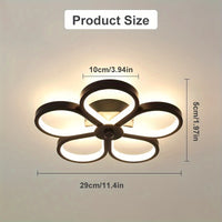 Modern Simple Ceiling Lamp Plum Blossom Shape, 3000k4500k6000 Dimmable Light, Suitable for Living Room, Kitchen, Bedroom, Bathroom, Balcony Corridor etc