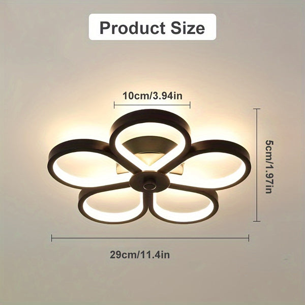 Modern Simple Ceiling Lamp Plum Blossom Shape, 3000k4500k6000 Dimmable Light, Suitable for Living Room, Kitchen, Bedroom, Bathroom, Balcony Corridor etc