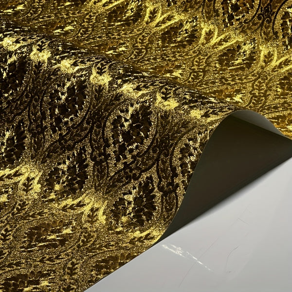 Luxurious Golden Metallic Wallpaper, Non-Adhesive, Sparkle Golden Foil Texture