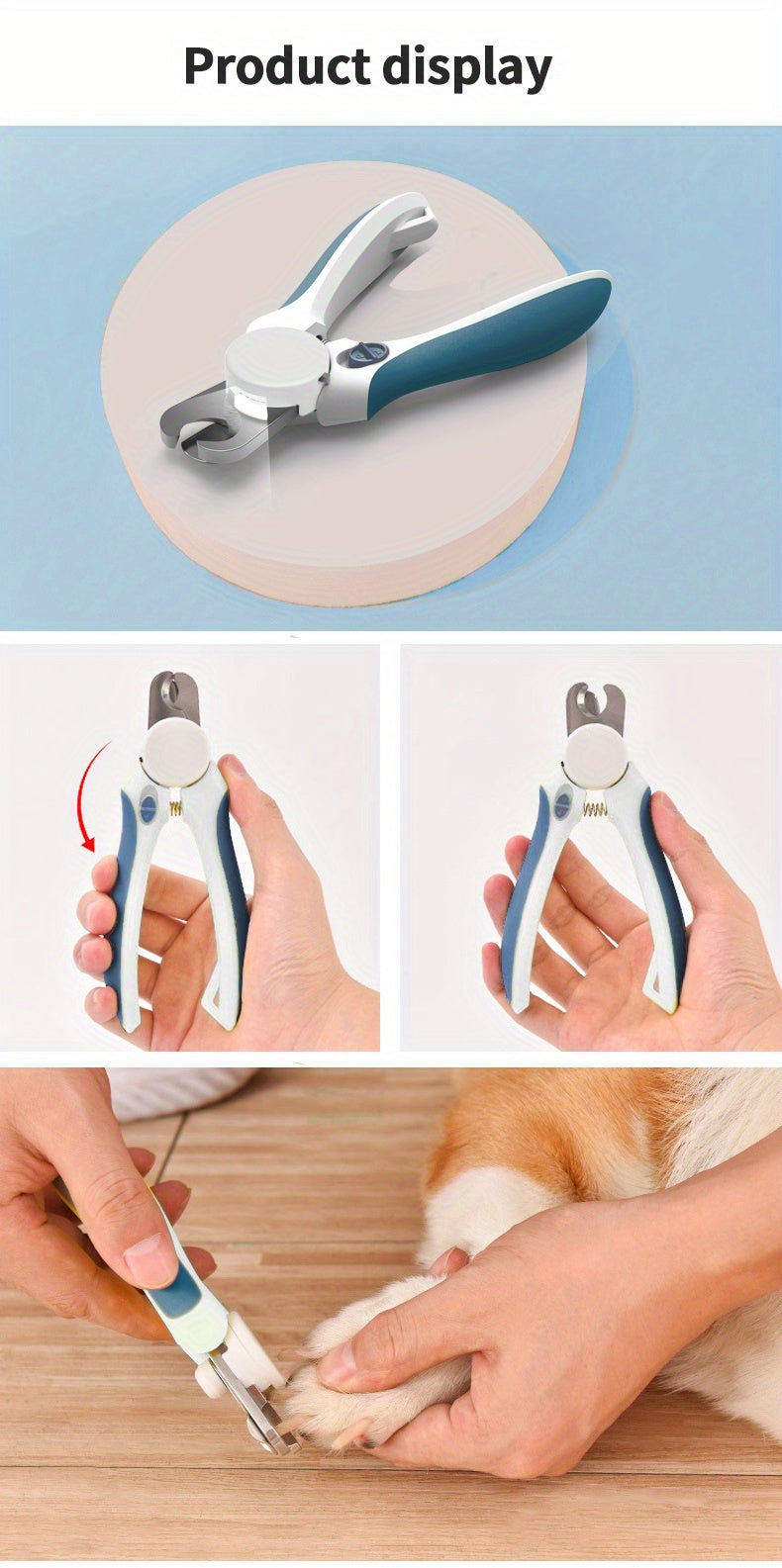 Pet Nail Clipper With LED Light For Dogs And Cats, Pet Grooming Tool