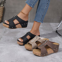 Women's Wedge Summer Slide Sandals