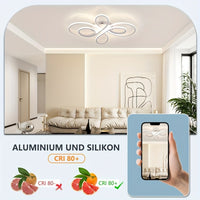 LED Ceiling Lamp Ceiling Light Living Room - Living Room Lamp White Modern Design 60W Butterfly-Shaped Ceiling Lighting for Bedroom Dining Room Study
