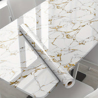 Self-Adhesive Marble Look Kitchen Wallpaper