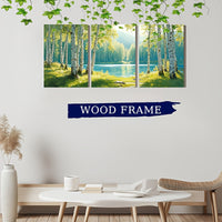 Birch Pond Forest Landscape - 3pcs