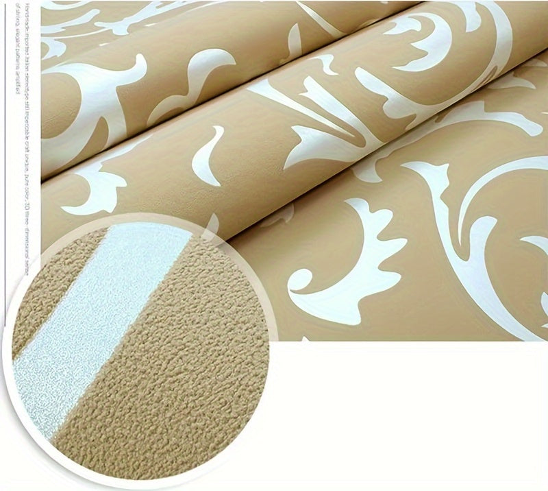 Classic European 3D Stereoscopic Relief Non-woven Wallpaper