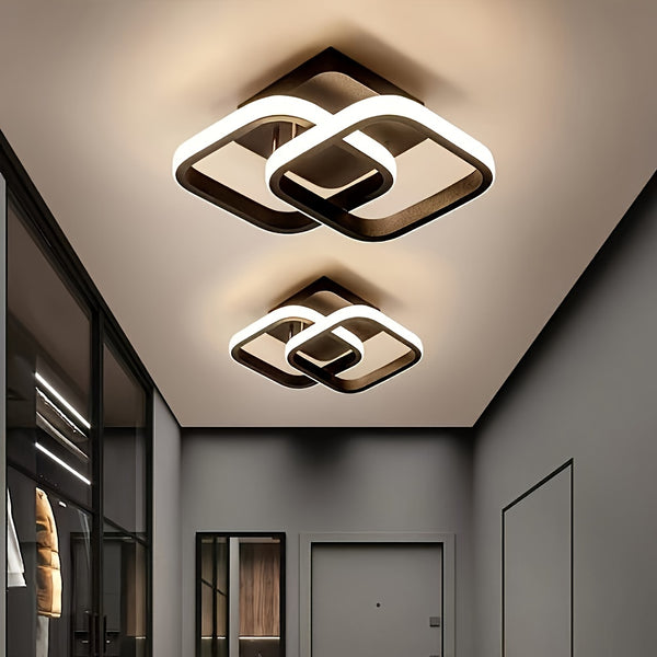 1pc Semi Flush Mount LED Ceiling Light Fixture, Metal Detachable Fixture for Hallway, Bedroom, Bathroom, Kitchen, Staircase, Vanity Mirror Light with Installation Hardware Included, Hardwired 85V-265V, perfect for Christmas g