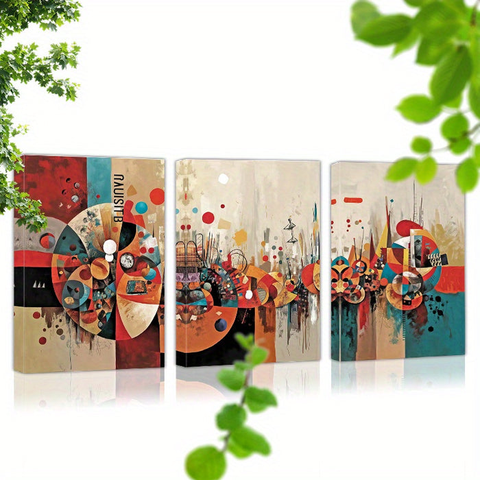 Abstract Geometric Canvas Art Set - 3pcs