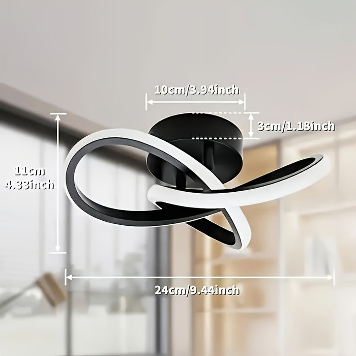 Modern Metal Clover LED Pendant Light - Sleek Design, Tri-Color Dimmable Lighting for Home & Office Decor, White/Black, Hardwired Installation, Light for Living Room