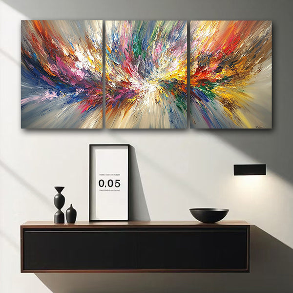 Vibrant Abstract Canvas Wall Art Set - 3pcs