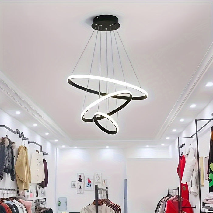 Modern Dimmable LED Chandelier, 3 Color-Tuning, Energy-Efficient, Semi-Flush Mount Iron Shade, Hardwired 85V-265V, Detachable Luxury French Style Ceiling Light for Dining Room, Bedroom, Hallway, Bar & Restaurant