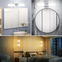 LED Vanity Lights, Modern Stainless Steel Bathroom Light Fixtures Over Mirror as Make Up Lighting Bath Wall Sconces Lamp (8W 40.01cm)