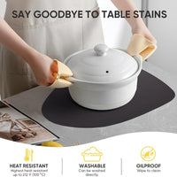Round Faux Leather Placemats Set of 6, Non-Slip, Wipeable Table Mats for Dining, Kitchen, Restaurant, Cafe - Heat Resistant, Elegant Decorative Easy Clean Place Mats for Christmas