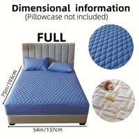 1pc Layered Solid Color Waterproof Mattress Protector (Without Pillowcase And Pillow Insert) Soft And Comfortable Mattress Cover Bedroom Guest Room Bedding Waterproof Mattress Protector Room Bedspread Non-slip All-inclusive P