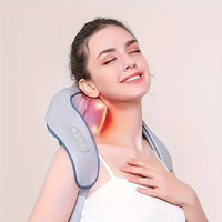 Electric Massager with Heat Pack, Wireless Neck & Shoulder Kneading Pillow