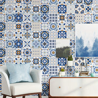 Moroccan Style Imitation Tile Self-Adhesive Wallpaper