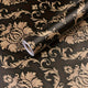 A Roll Of Black Golden Satin Wallpaper