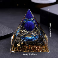 Lapis Lazuli Orgone Crystal Pyramid, Unique Gift Idea