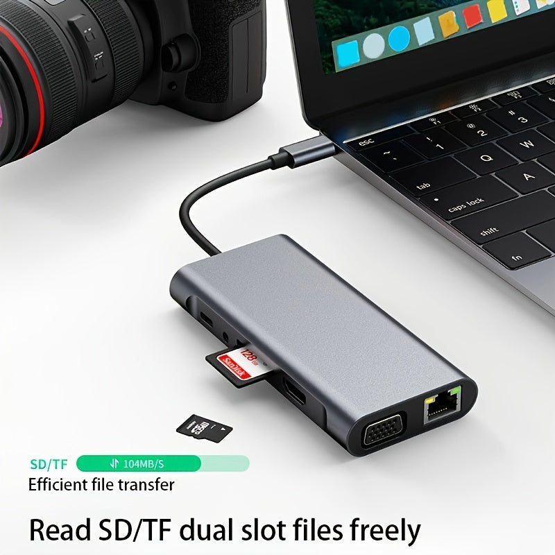 A Versatile Type-C USB-C Expansion Dock - 11-in-1