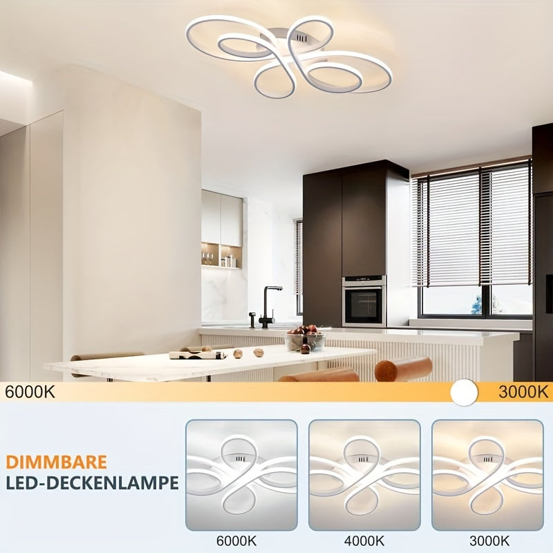 LED Ceiling Lamp Ceiling Light Living Room - Living Room Lamp White Modern Design 60W Butterfly-Shaped Ceiling Lighting for Bedroom Dining Room Study