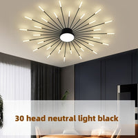 Modern LED Vortex Fireworks Ceiling Light – Sleek Acrylic Design with Illuminated Base, Neutral Lighting for Bedroom, Living Room, or Dining Room, Lights for Living Room