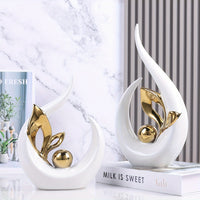 Modern Abstract Art Resin Statues & Sculptures Set