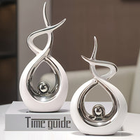 A pair of simple and modern home decoration ornaments