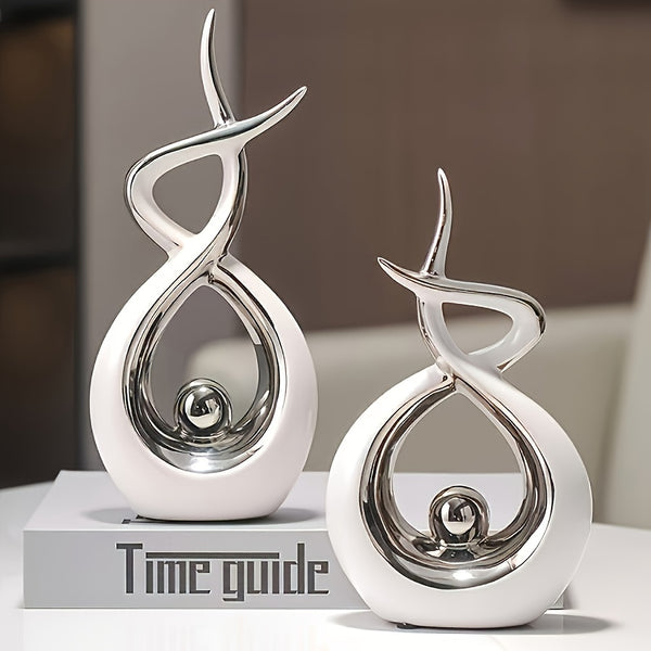 A pair of simple and modern home decoration ornaments