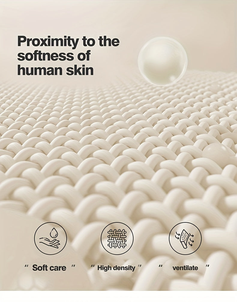 1pc Waterproof Mattress Pad Set, Dust & Stain Resistant, Soft Comfortable Bedding, Machine Washable, Polyester 100%, Polyurethane 100%, Woven, Active Printing, Ultrasonic Embossed, <3cm Thick, 80-85g Fabric Weight