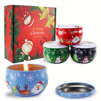 Soy Wax Essential Oil Scented Candle Set - 4pcs