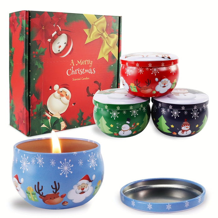 Soy Wax Essential Oil Scented Candle Set - 4pcs