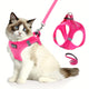 Adjustable Cat Harness with Reflective Strap, Soft Breathable Vest for Walking